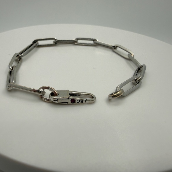 Roberto Coin 18k White Gold Paperclip bracelet, appraised for $1210 - Picture 3 of 7